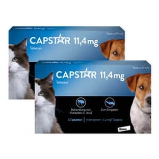 Capstar Tab perros hasta 11 kg y gatos 2X6 pcs