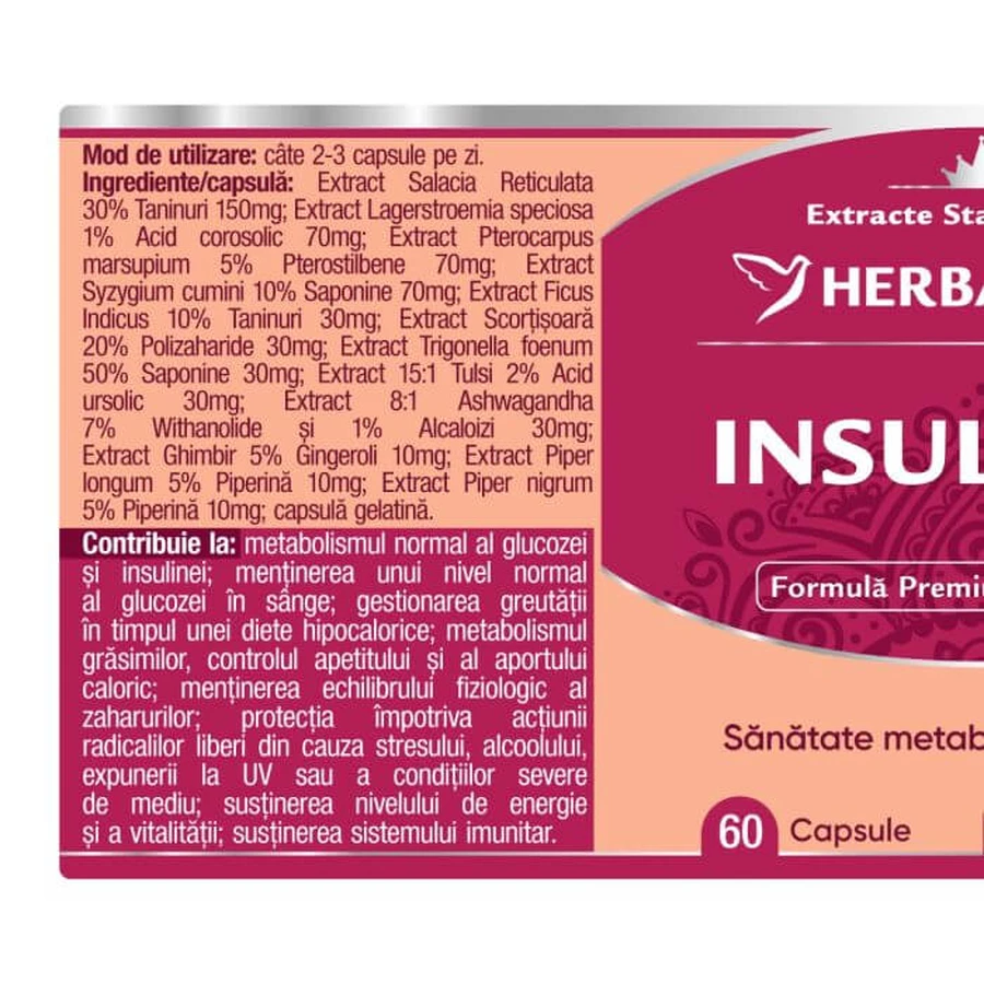 Insulinat x 60 capsules, Herbagetica
