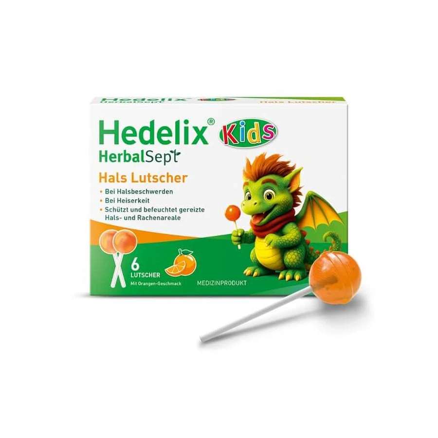 Hedelix Herbalsept Keellolly Kids 6 stuks.
