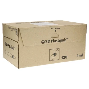BD Plastipak jeringa tuberculina 1 ml sin cánula 120X1 ml