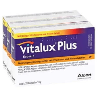 Vitalux Plus 10 mg Luteína Envase trimestral. 3X28 unidades