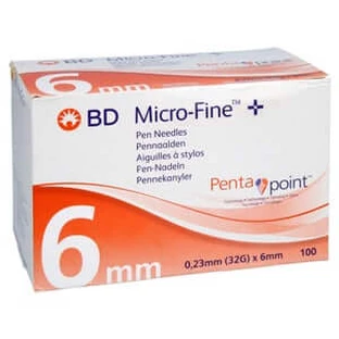 Bd Micro-fine+ pennaalden 0,23x6 Mm 32 G 100 stuks