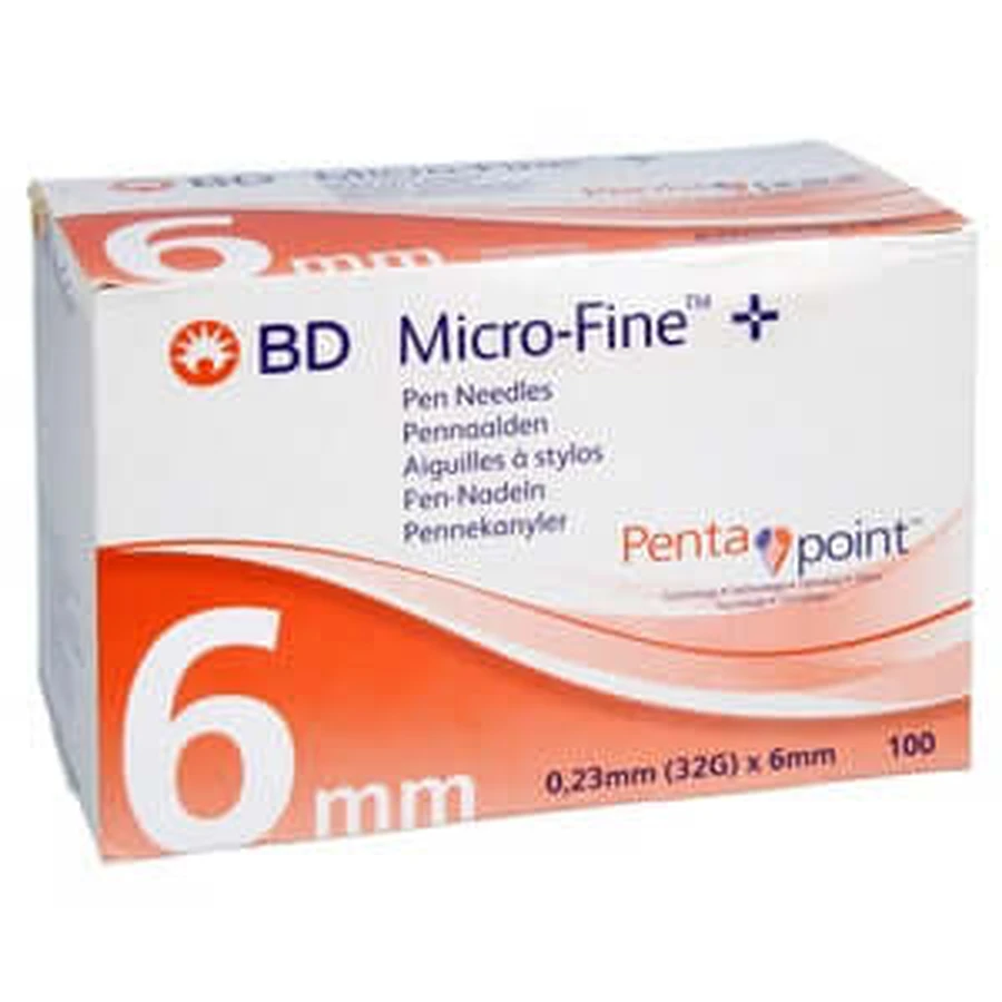 Bd Micro-fine+ pennaalden 0,23x6 Mm 32 G 100 stuks