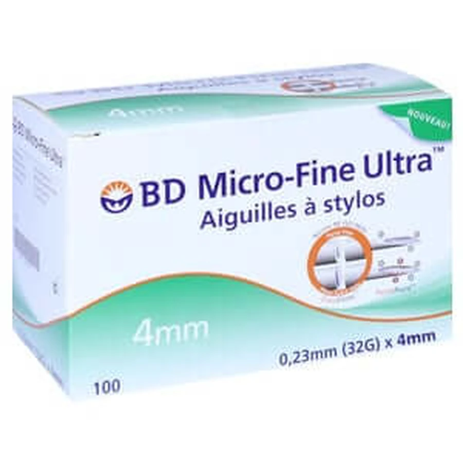 BD Micro-fine Ultra pennaalden 0,23x4 mm 100 stuks.