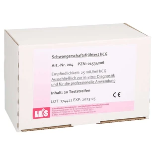 Test de embarazo precoz hCG tira reactiva 20 uds.