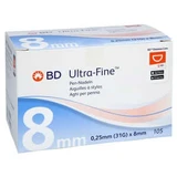 BD Ultrafijne pennaalden 8 mm 31 G 0,25 105 st.
