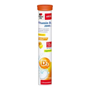 Double Heart Vitamine D3 2000 I.U. bruistabletten 15 Capsules