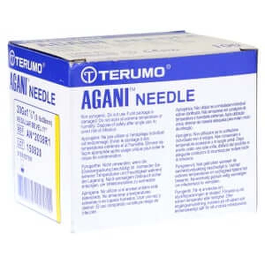 Agani cannula 20 G 38 mm yellow 100 pcs