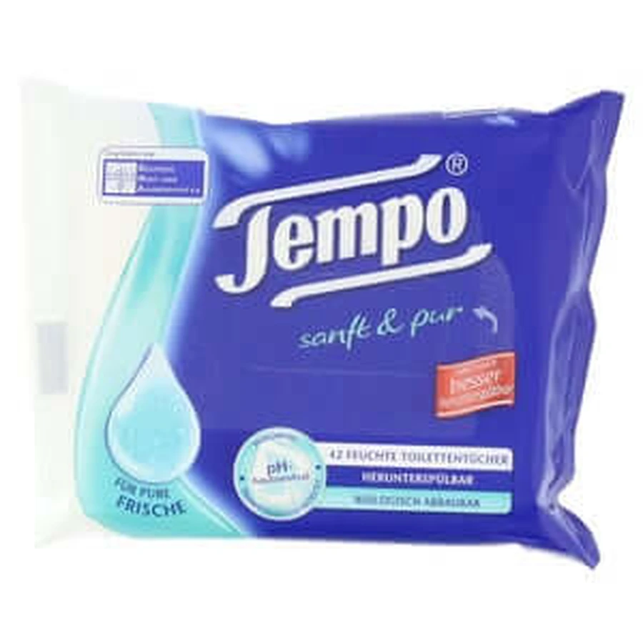 Tempo Gentle & Pure moist toilet tissue 42 pcs.