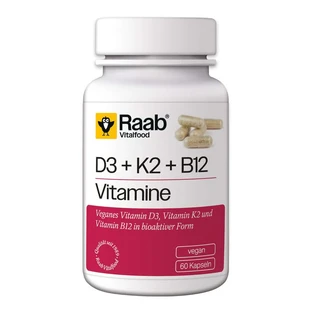 Raab Vitalfood Vitamin D3 K2 B12 Capsules 60 Capsules