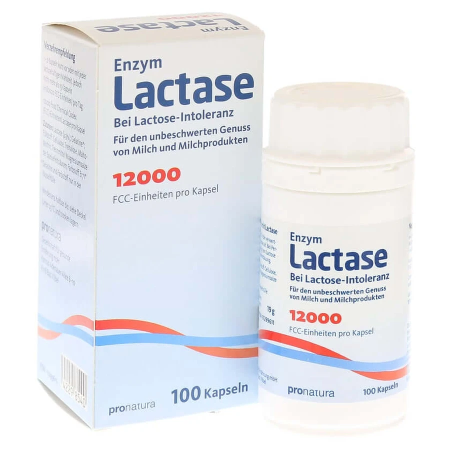 Lactază 12.000 FCC Capsule 100 Capsule