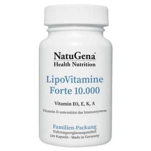 NatuGena Lipovitamins Forte 10.000 I.E. D3+K2+A+E 120 St.