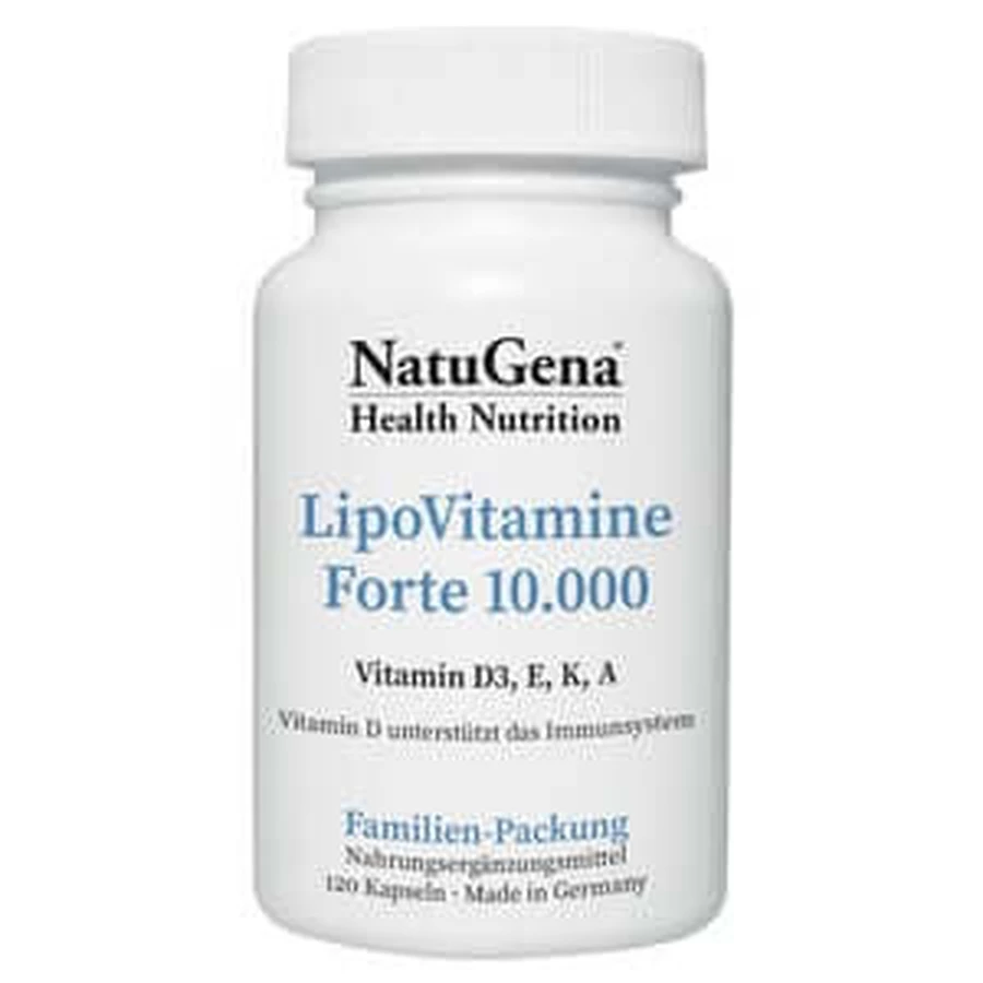NatuGena Lipovitamins Forte 10.000 I.E. D3+K2+A+E 120 St.