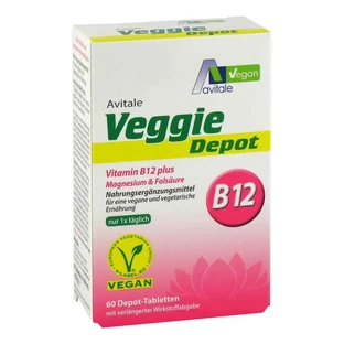 Avitale Veggie Depot Vitamina B12 más Magnesio + Ácido Fólico 60 St