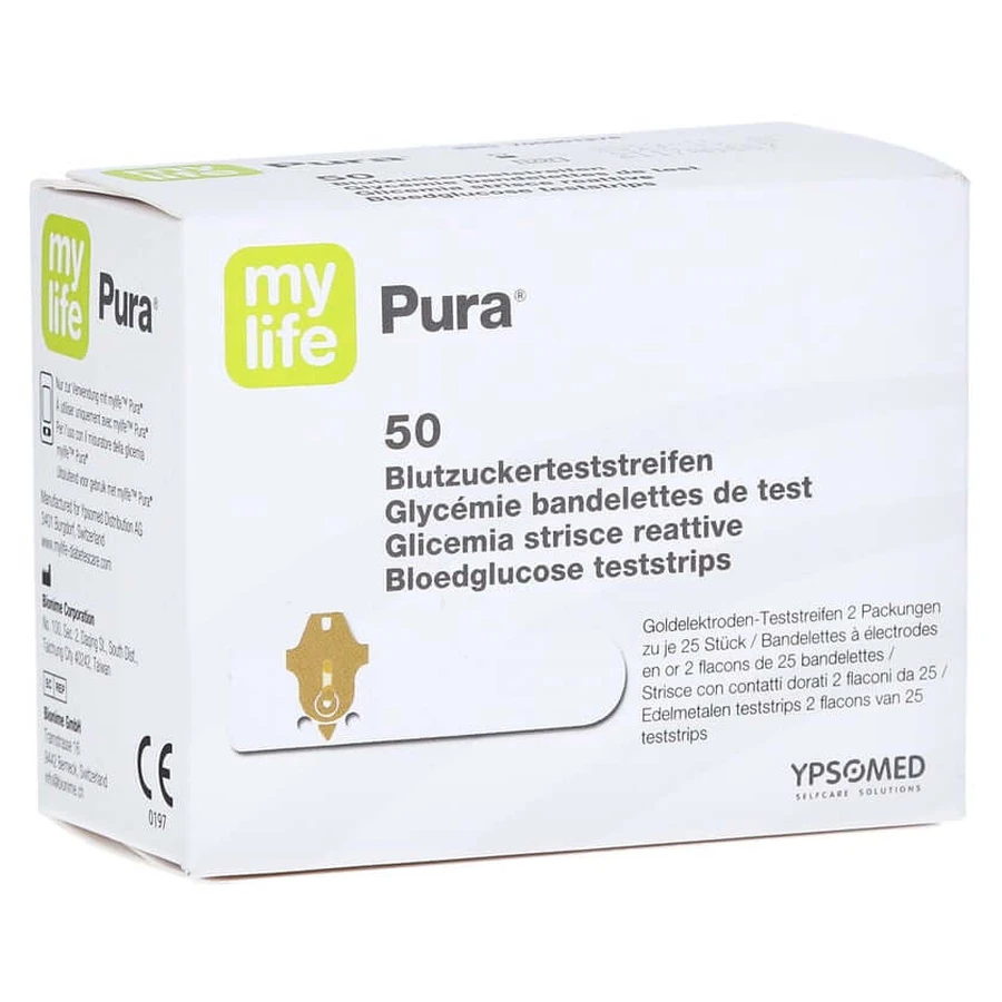 Mylife Pura tiras reactivas de glucosa en sangre 50 unidades