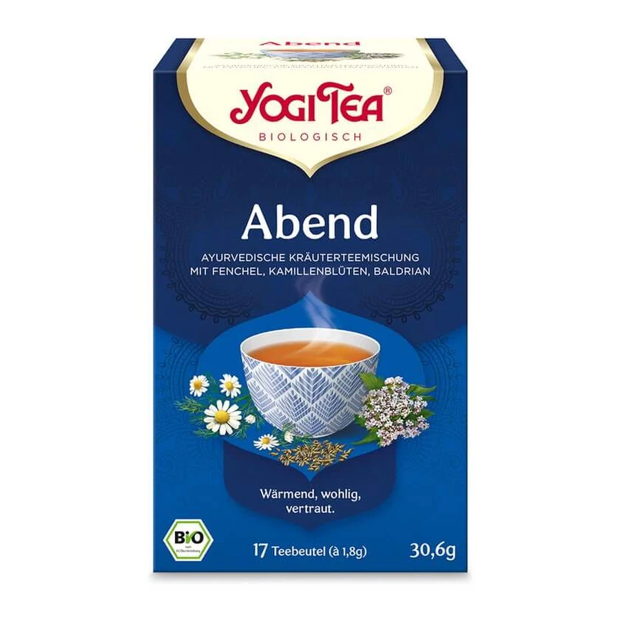 YOGI TEA, seara, ceai organic din plante 17X1,8 g