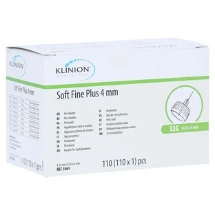 Agujas pluma Klinion Soft fine plus 0.23x4 110 unid.