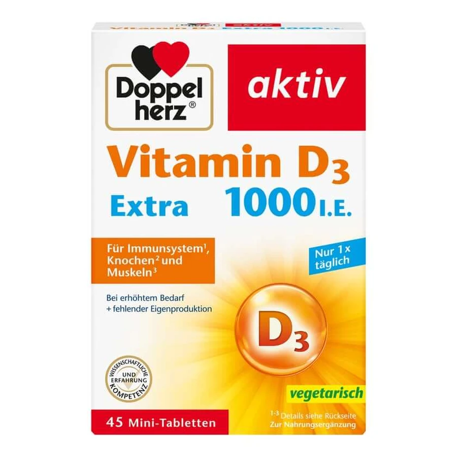Doppelherz aktiv Vitamin D 1.000 I.E. Extra 45 St