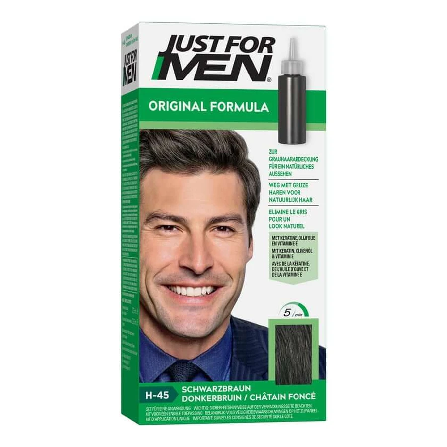 JUST for men champú tinte negro-marrón 60 ml