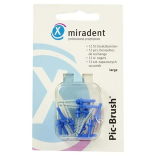 Miradent cepillos interdentales Pic-Brush cepillos de recambio grande azul 12 uds.