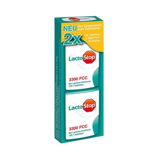 Lactostop 3.300 FCC tablets click dispenser 2X100 pcs