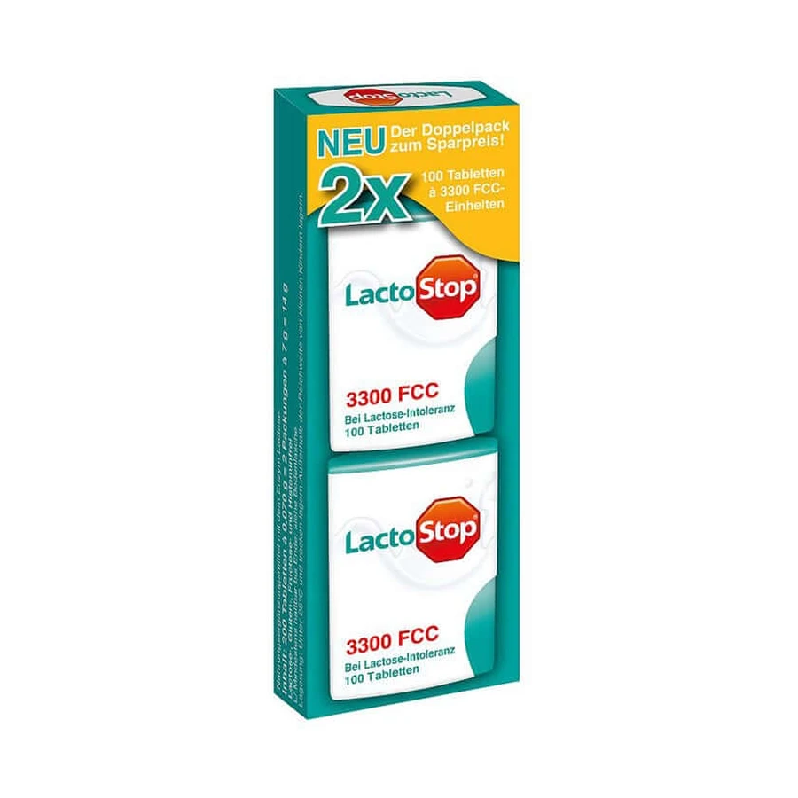Lactostop 3.300 FCC tablets click dispenser 2X100 pcs