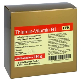 Thiamine Capsules Vitamin B1 240 St