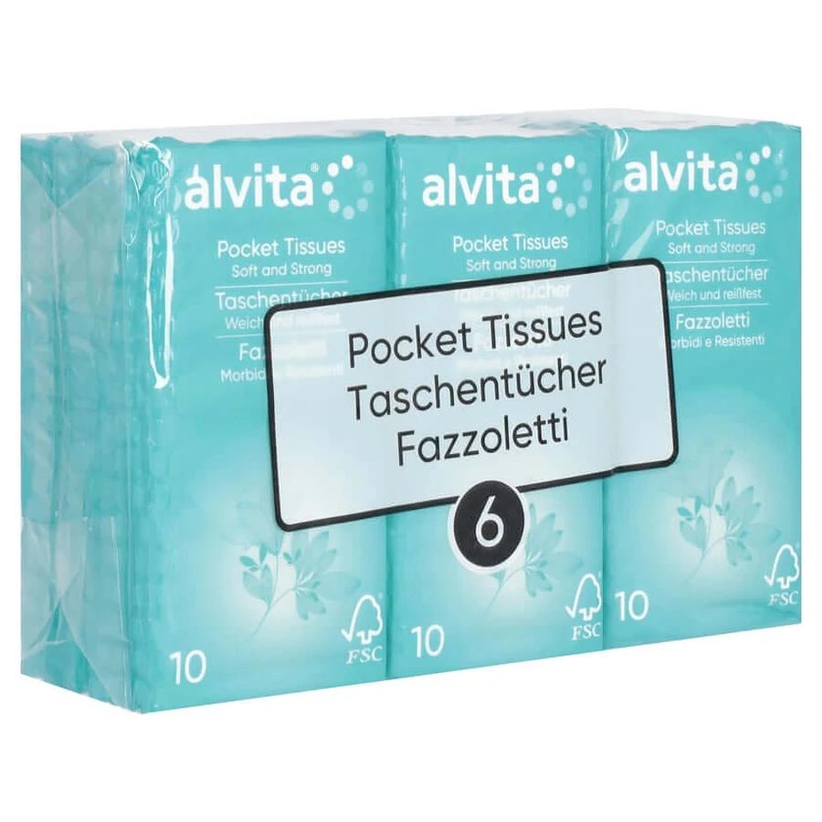 Alvita handkerchiefs 6X10 pcs