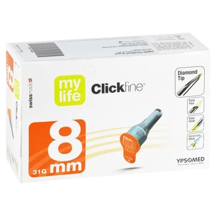 Mylife Aiguilles à stylo Clickfine 8 mm 31 G 100 pcs