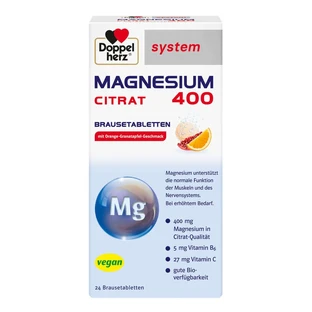 Doppelherz system Magnesium 400 Citrate with orange-pomegranate flavor 24 St
