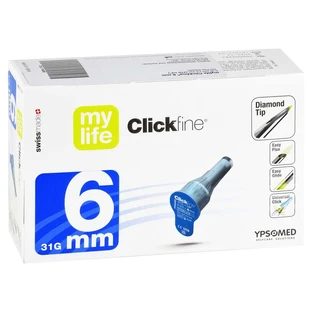 Mylife Clickfine pen needles 6 mm 100 pcs
