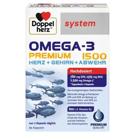 Omega 3 Premium 1500, 60 Kapseln, Doppelherz
