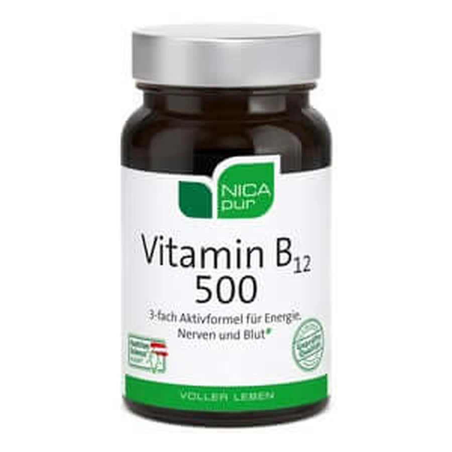 Nicapur Vitamine B12 500 Capsules 60 Capsules
