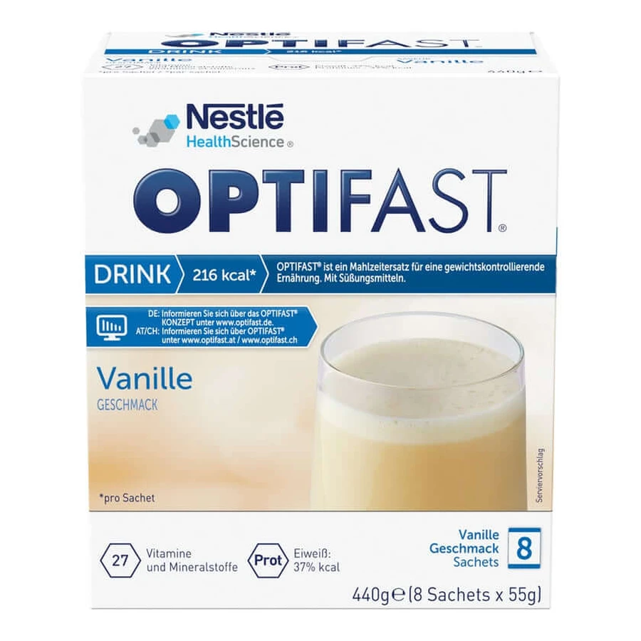 OPTIFAST Drink Vainilla 8X55 g