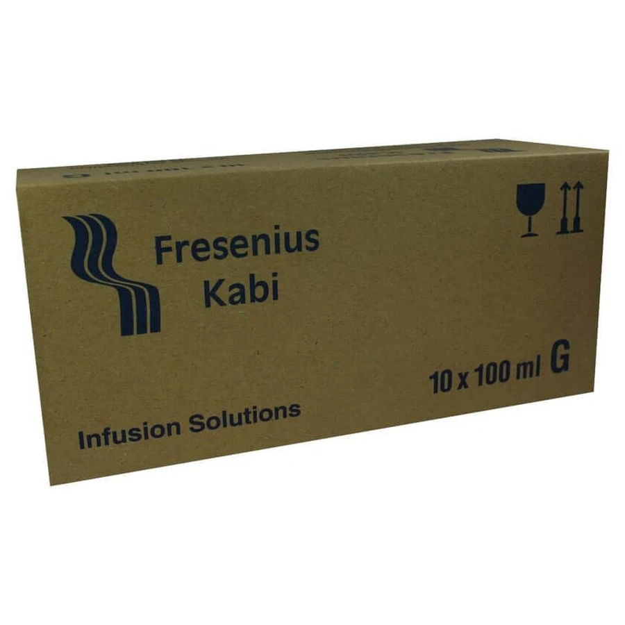 Carbonate acide de sodium 8.4% verre Infusi 10X100 ml