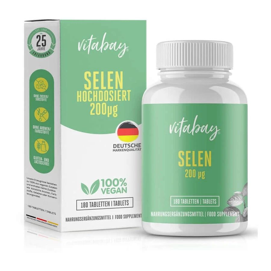 Selenium 200 µg High Dose+vegan Tablets 180 St