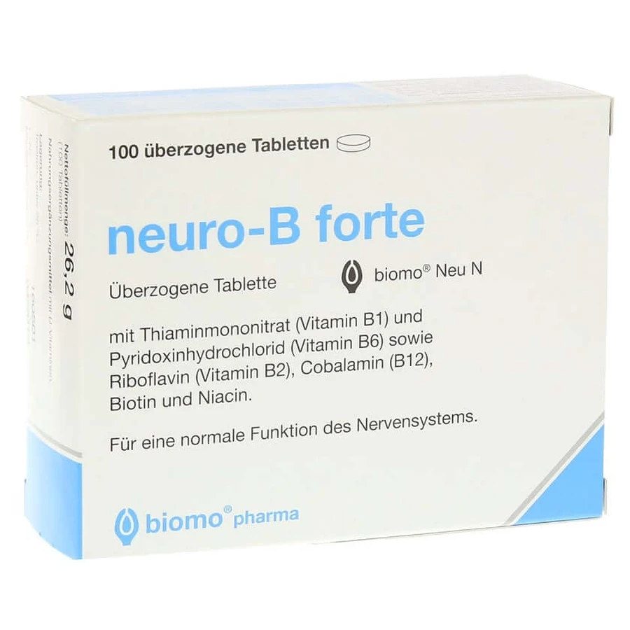 Neuro-b Forte Biomo Neu überzogene Table 100 St
