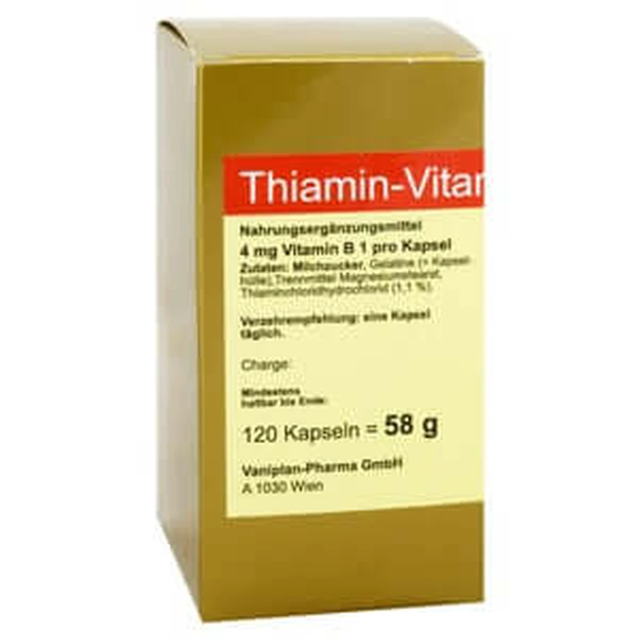 Thiamine Capsules Vitamin B1 120 Capsules