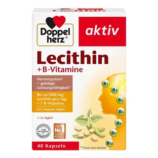 Double Heart Actieve Lecithine + B-Vitaminen 40 Capsules