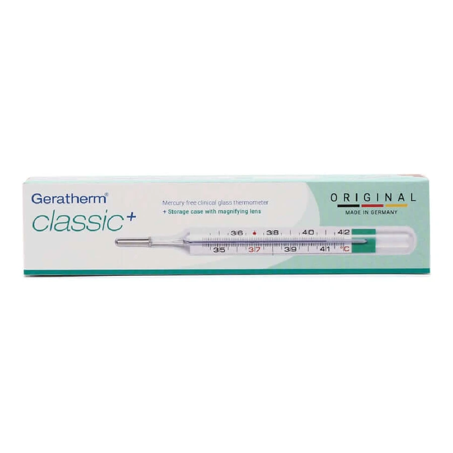 Geratherm classic+ Glasthermometer mit Aufbewahrungshülle 1 St