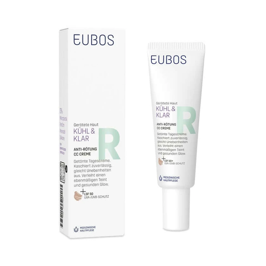 EUBOS COOL & CLEAR ANTI-REDDING CC CREAM SPF 50 30 ml
