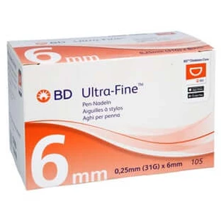 Bd Agujas para bolígrafo ultrafinas 6 Mm 31 G 0,25 Mm 105 unid.