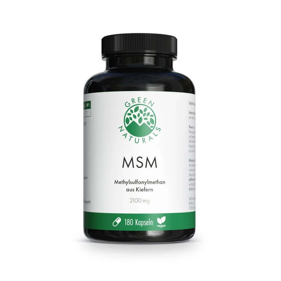 Green Naturals Msm 2100 Mg Vegan High Dose Caps. 180 Capsules