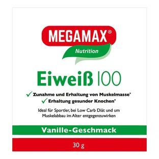 MEGAMAX portions individuelles de blanc d'œuf VANILLE 30 g