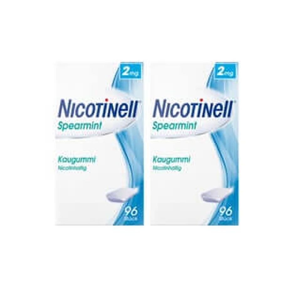 Nicotinell kauwgom 2 mg Spear Mint 2X96 stuks.