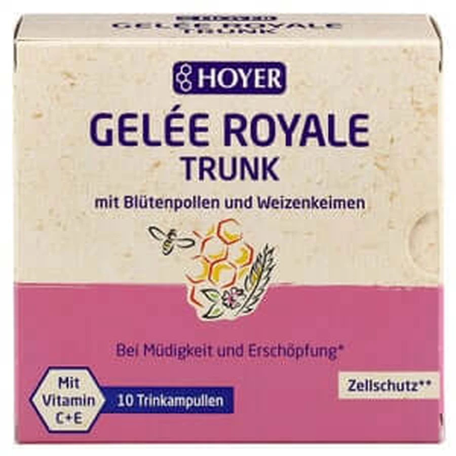 HOYER royal jelly drink with pollen and wheat germ 10X10 ml