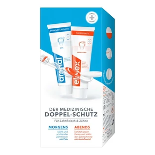 aronal & elmex toothpaste double protection 2X75 ml