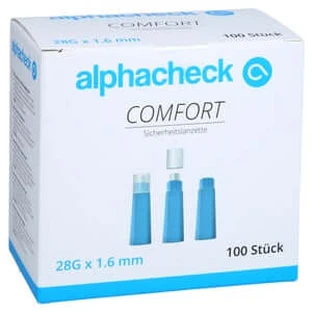 Alphacheck Comfort veiligheidslancet.28 100 st.