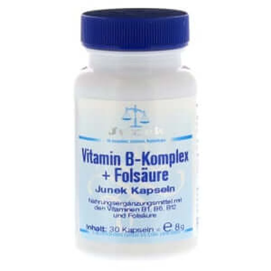 Vitamin B Complex+folic acid Junek Capsules 30 Capsules