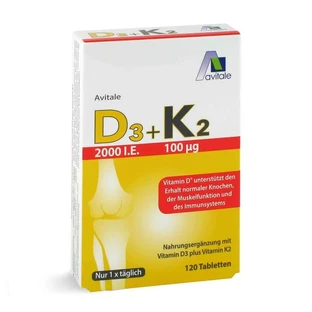 Vitamine D3+K2 2000 I.U. 120 St.